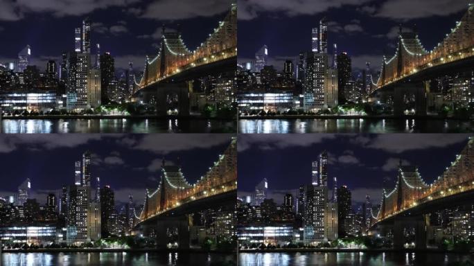 纽约市: 天际线，皇后区大桥