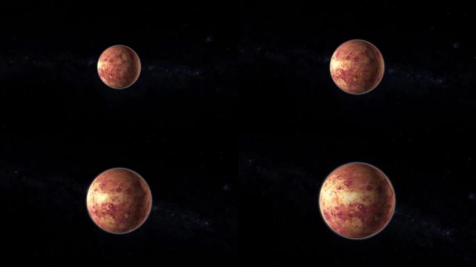 金星在360度旋转。金星表面没有云。