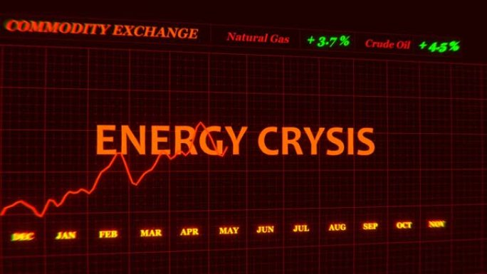 能源孤岛危机图。能源价格上涨。