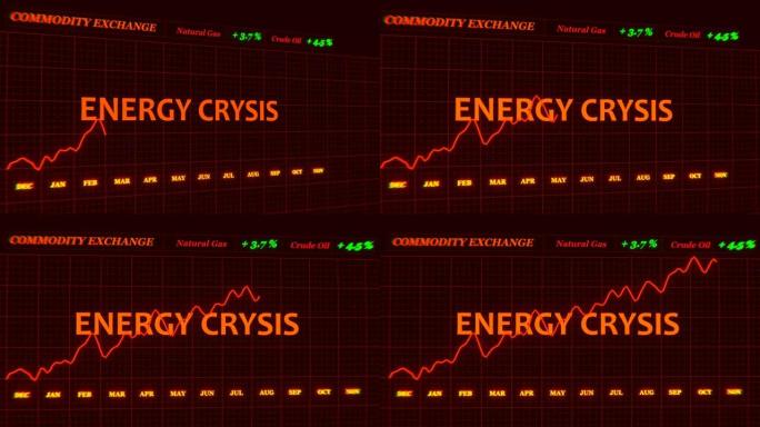 能源孤岛危机图。能源价格上涨。