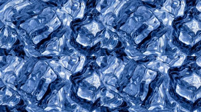 流体抽象冷蓝漩涡纹理背景视频