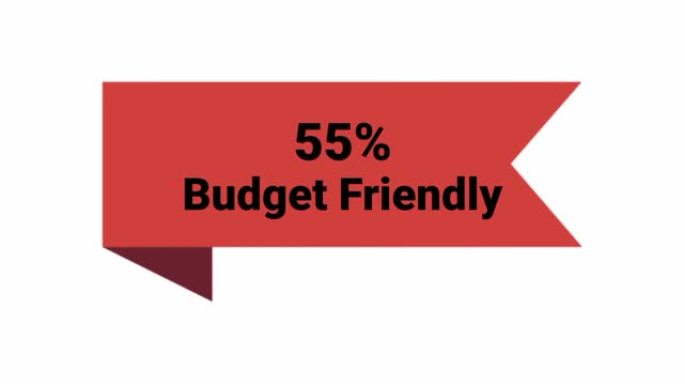 55% 动画插图预算友好警告标志横幅