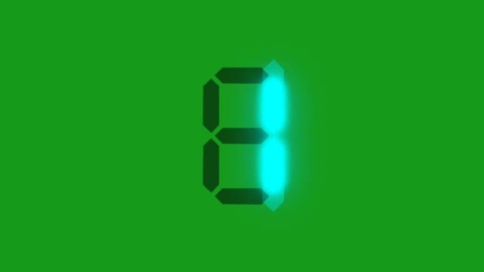 数字定时器绿屏运动图形