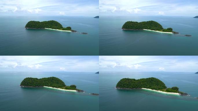 马来西亚吉打州浮罗交怡贝拉斯巴萨岛鸟瞰图