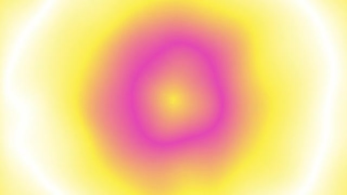 具有液体风格波的抽象径向颜色渐变背景具有粉红色，黄色和白色。无缝循环视频动画