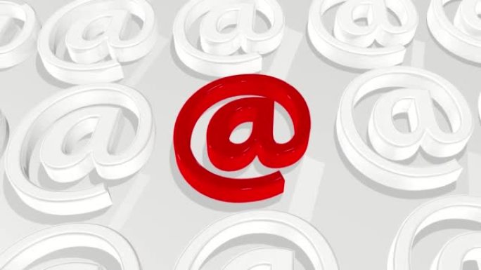 邮件图标。电子、邮件概念。电子邮件的体积符号。红色醒目的电子邮件符号