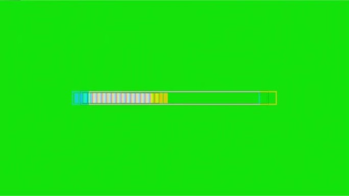 绿色屏幕上的加载栏