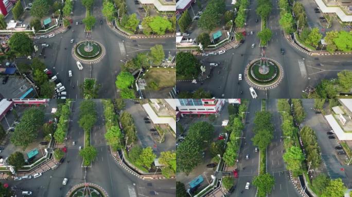 印度尼西亚巴拉万街三宝垄的鸟瞰图古图纳斯
