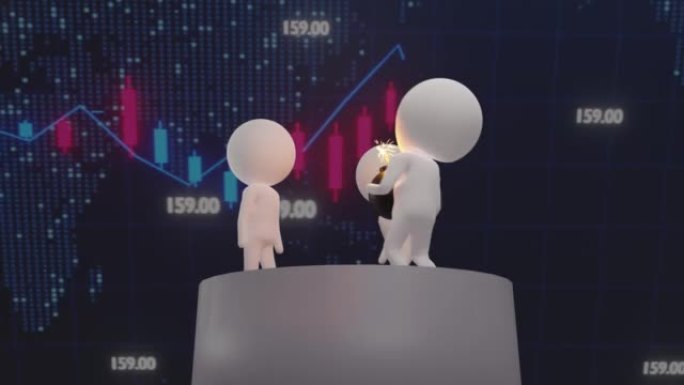 股票交易的动画视频，好像是炸弹游戏