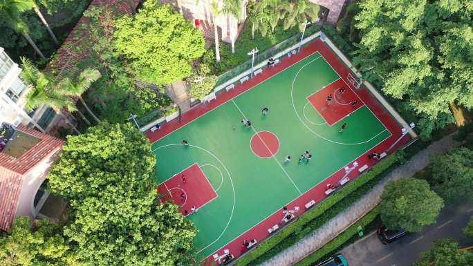 户外室外社区篮球场公共设施