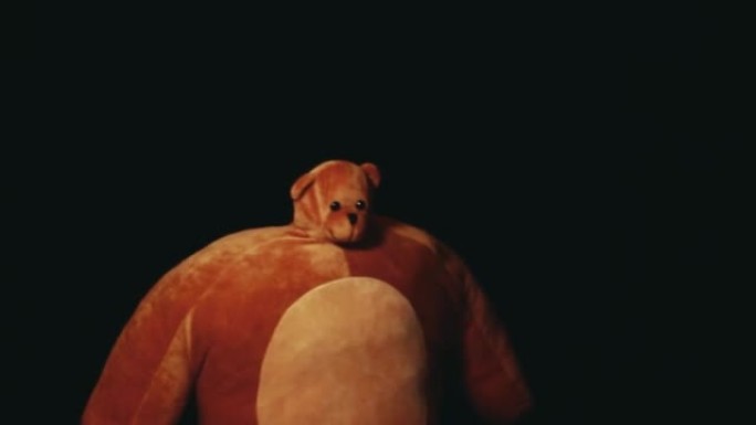 玩具熊的镜头黑暗背景