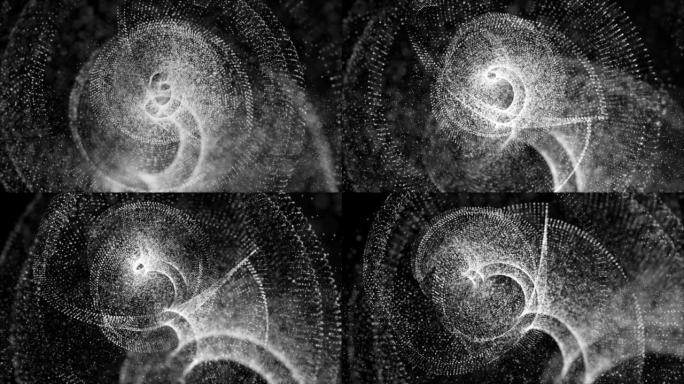 在元宇宙深渊中流动的黑暗神秘粒子