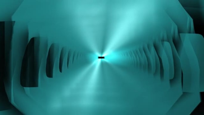 抽象走廊动画，未来技术4k隧道数字光