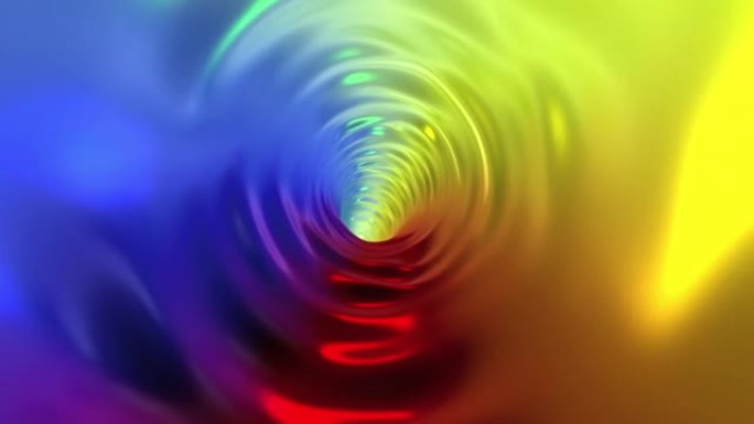 光在隧道的尽头，飞入五彩缤纷的彩虹隧道。无缝循环的背景动画