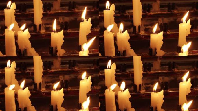 为纪念在乌克兰遇难的人，在圣殿中蜡蜡烛