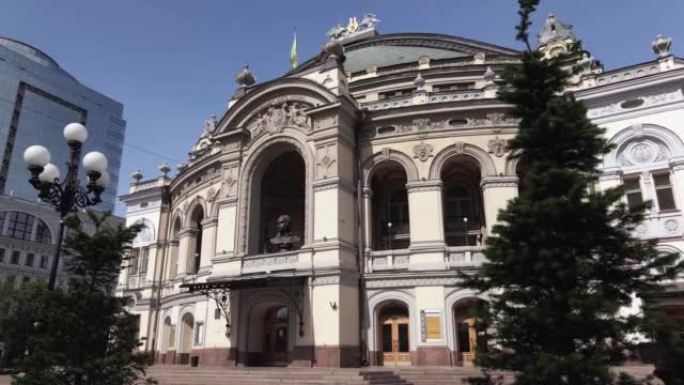 基辅: 乌克兰国家歌剧院。鸟瞰图