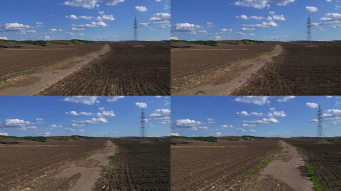 农村景观中的农田和森林