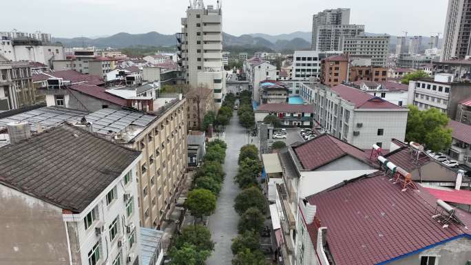 湖北宜昌远安西门路古城墙4K航拍