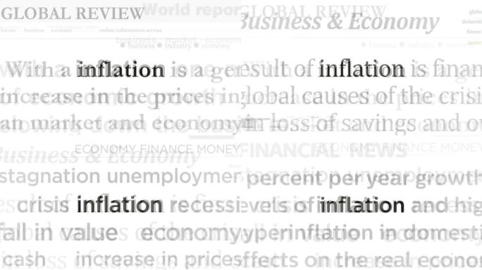 标题标题与通货膨胀，衰退和经济危机无缝循环的媒体