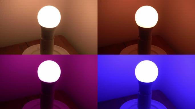 发光二极管灯泡通过无线遥控器变色 -- 色温和白平衡