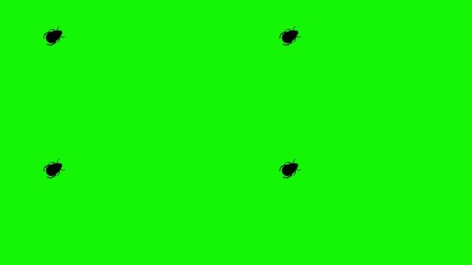 绿屏色度键上的Bug行走动画