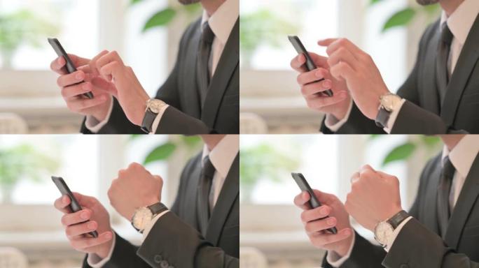 Close up of Hands of Middle Aged Businessman Celeb