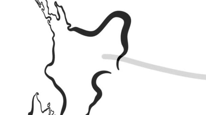 新西兰-手绘地图动画
