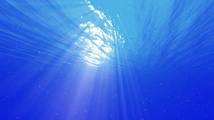 水下气泡和太阳光线动画循环