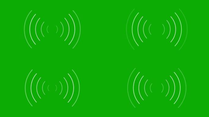 绿屏背景的信号波运动图形
