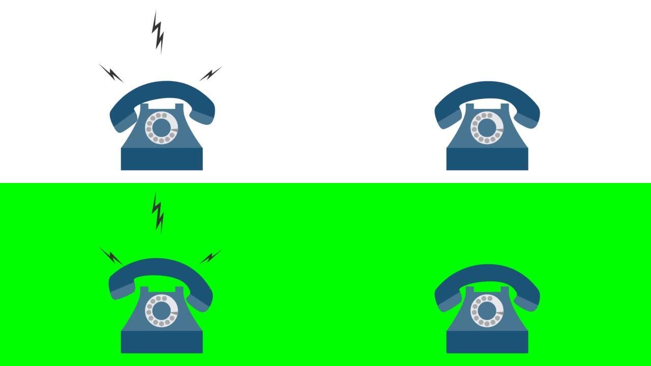 旧电话铃声图标动画