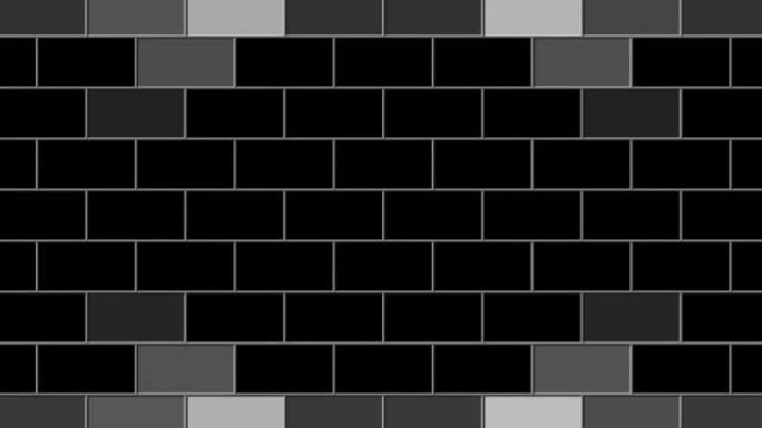 砖黑墙的动画。