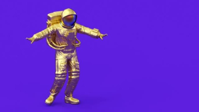 超现实的宇航员或太空人穿着太空服，未来科幻宇宙银河背景，3d渲染现代时尚当代创意动画，复制空间，无缝