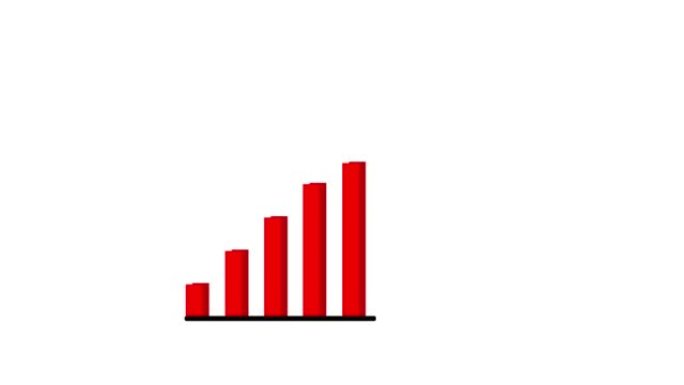 增长图。利润增长。收入增加。4k视频插图。