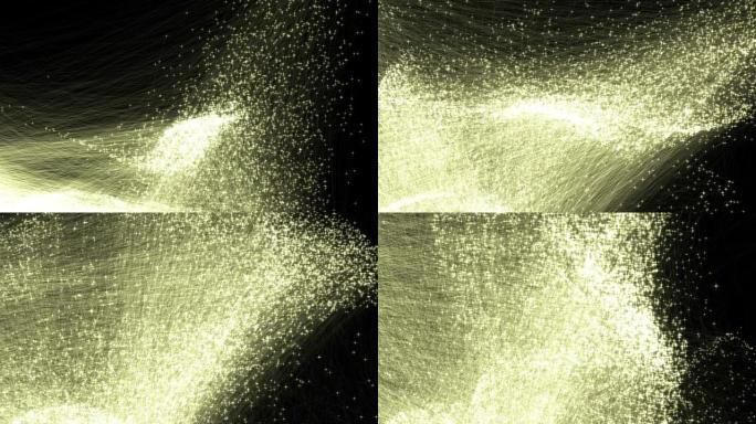 能量粒子爆炸动画混合在黑色背景上