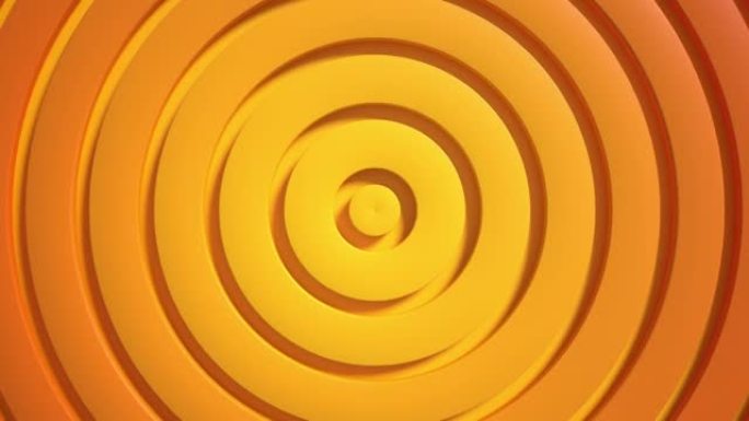 4k浅阳光黄色渐变无缝循环动画背景。3d圆环，具有最少的动画，用于演示文稿，事件，业务的文本背景。万