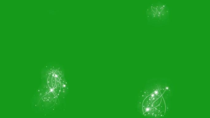 闪亮闪光颗粒绿色屏幕运动图形