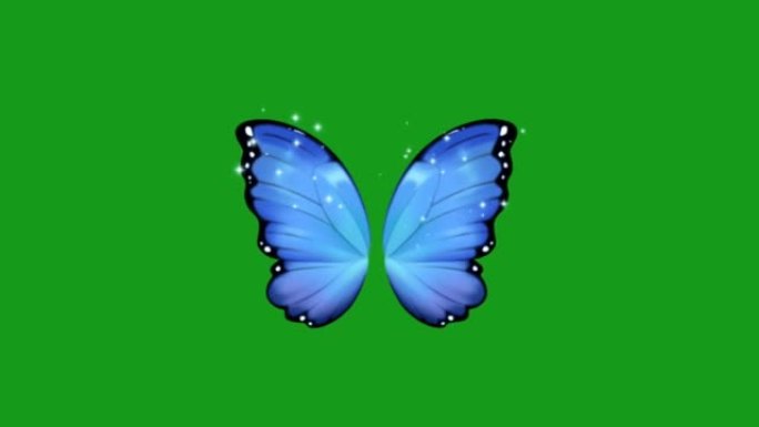 飘动的蝴蝶翅膀绿色屏幕运动图形