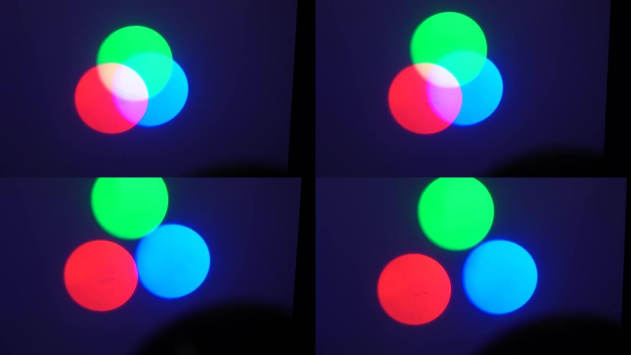 RGB色调光谱结合创建白光科学实验暗室
