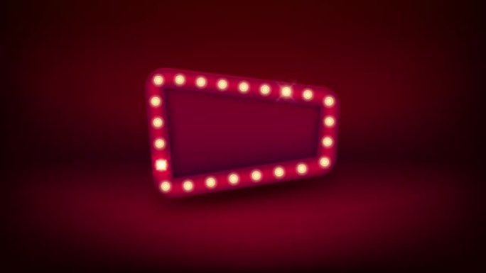 红色照明电影风格框架，带发光灯。3d 60 fps镜头