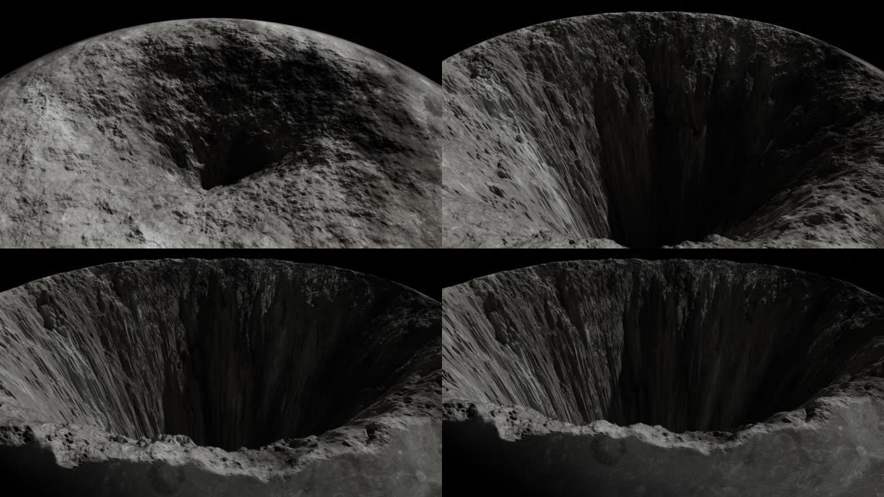 月亮塌陷，表面收缩和裂纹