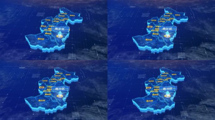 伊春市南岔区蓝色三维科技区位地图