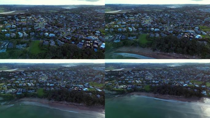 4k分辨率的新西兰空中海岸线视图