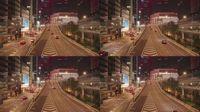 4K正版-香港金中环夜景城市街景01