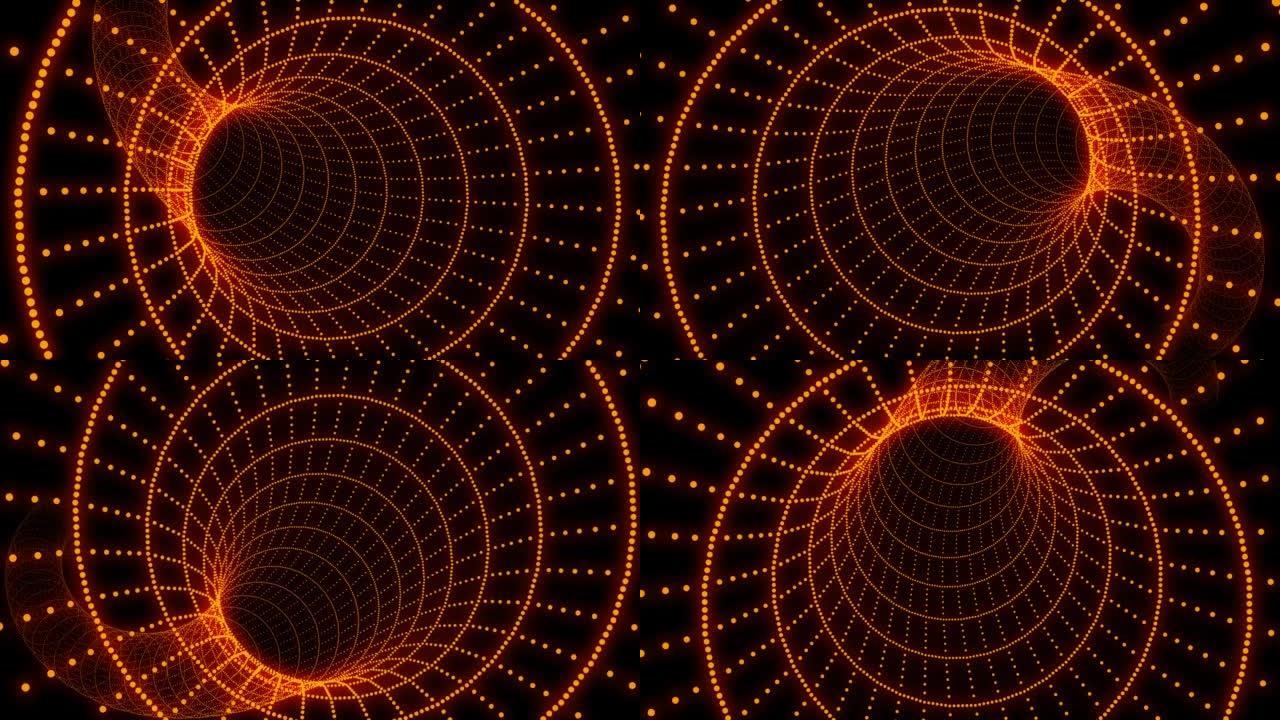 抽象技术几何隧道移动未来主义数字背景