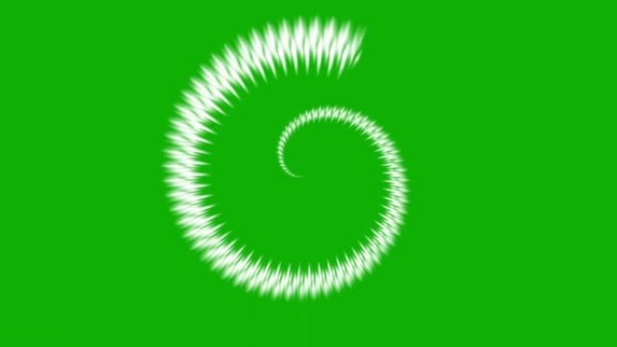 绿屏背景的螺旋射线运动图形