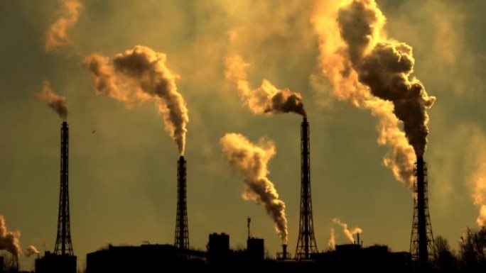 工业管道烟雾致癌物对环境的污染。