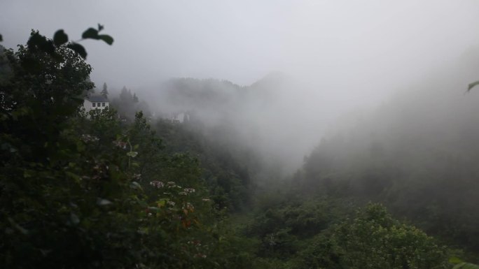 山间雨雾