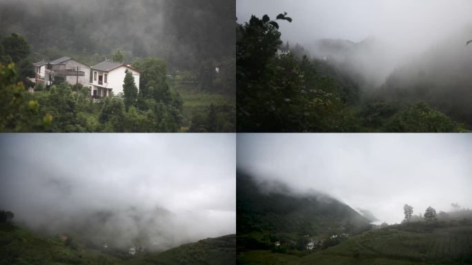 山间雨雾