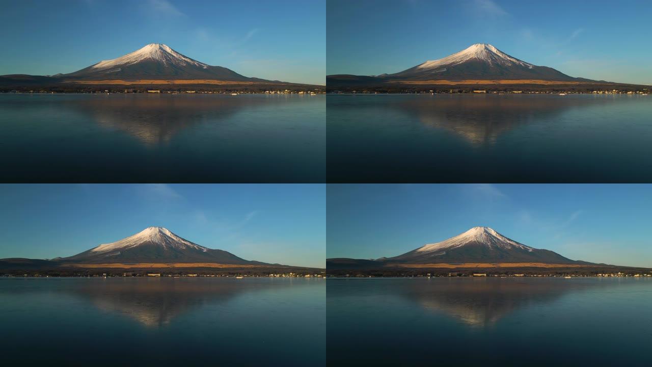 山中湖富士山鸟瞰图