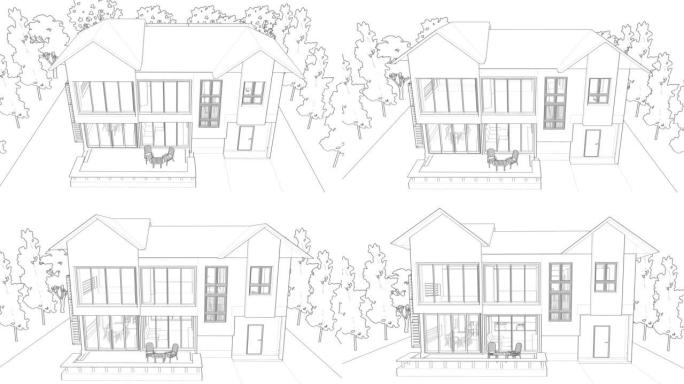 建筑图纸的三维动画